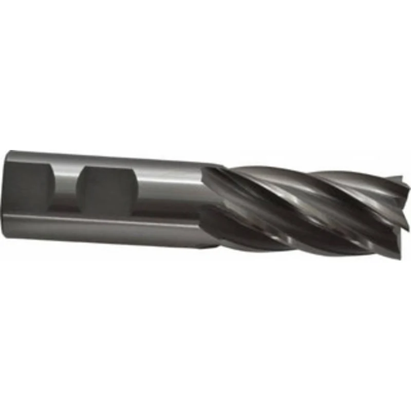 OSG 1, 2 LOC, 1 Shank Diam, 4-1/2 OAL, 6 Flute, Cobalt Square End Mill Single End, Uncoated, Spiral Flute, 30 Helix, ...